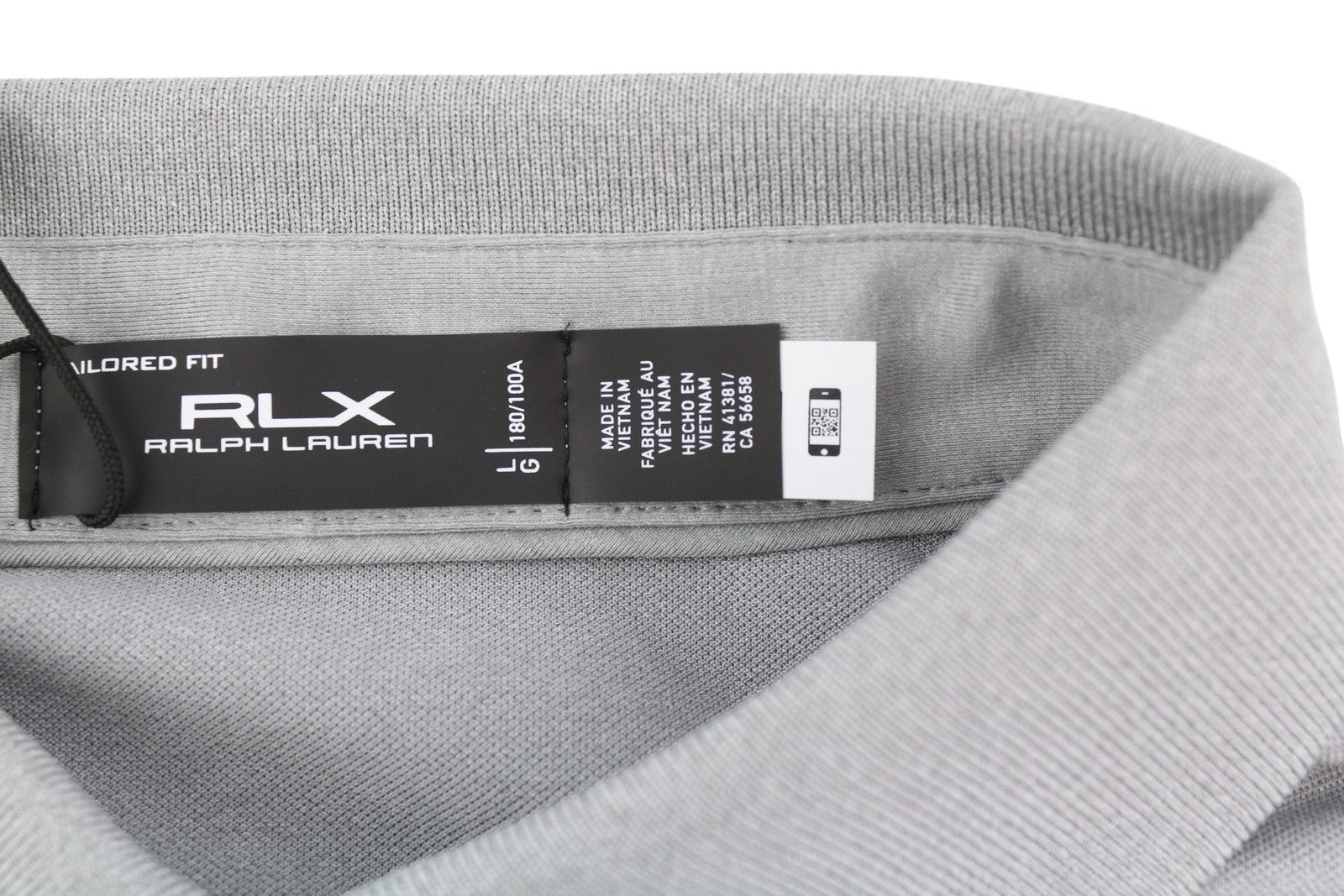 RLX RALPH LAUREN golfo vyriški marškinėliai L dydžio pilki su neperšlampamomis trumpomis rankovėmis su meškiuko formos polo marškinėliais, rekomenduojama kaina – 179 € 