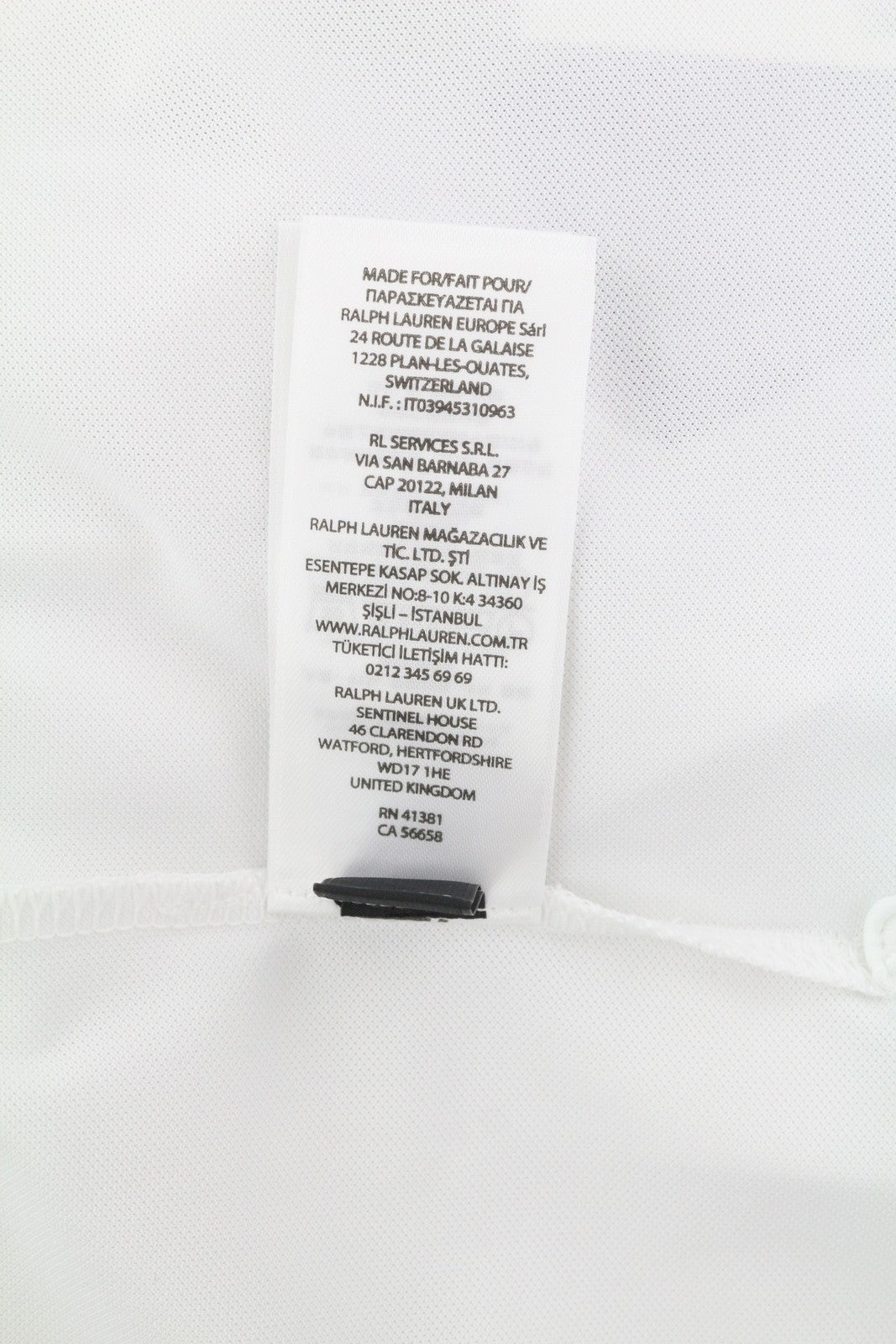 RLX RALPH LAUREN Golf Men T-Shirt S White Wicking Short Sleeve Bear Polo RRP179