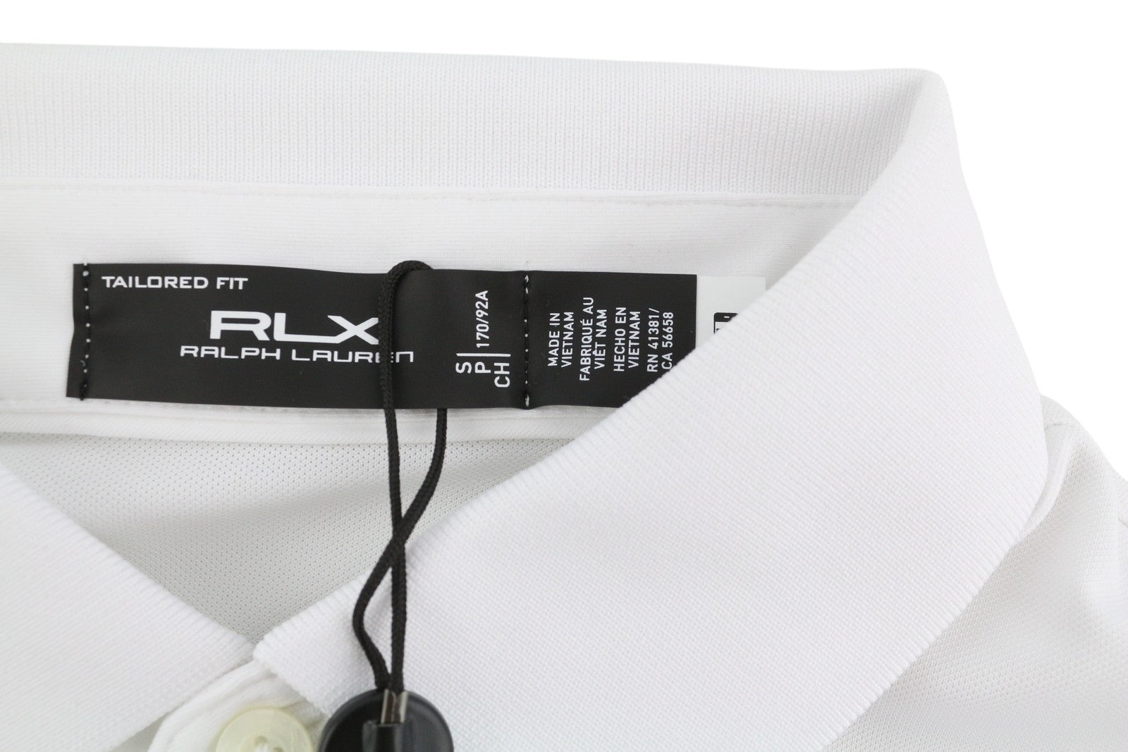 RLX RALPH LAUREN Golf Men T-Shirt S White Wicking Short Sleeve Bear Polo RRP179