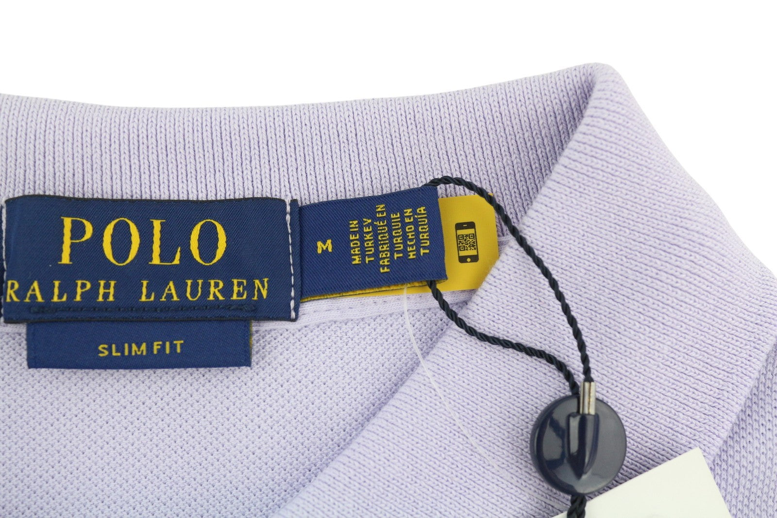 RALPH LAUREN Slim Fit vyriški marškinėliai M violetiniai trumpomis rankovėmis polo apykakle RMK 142 € 