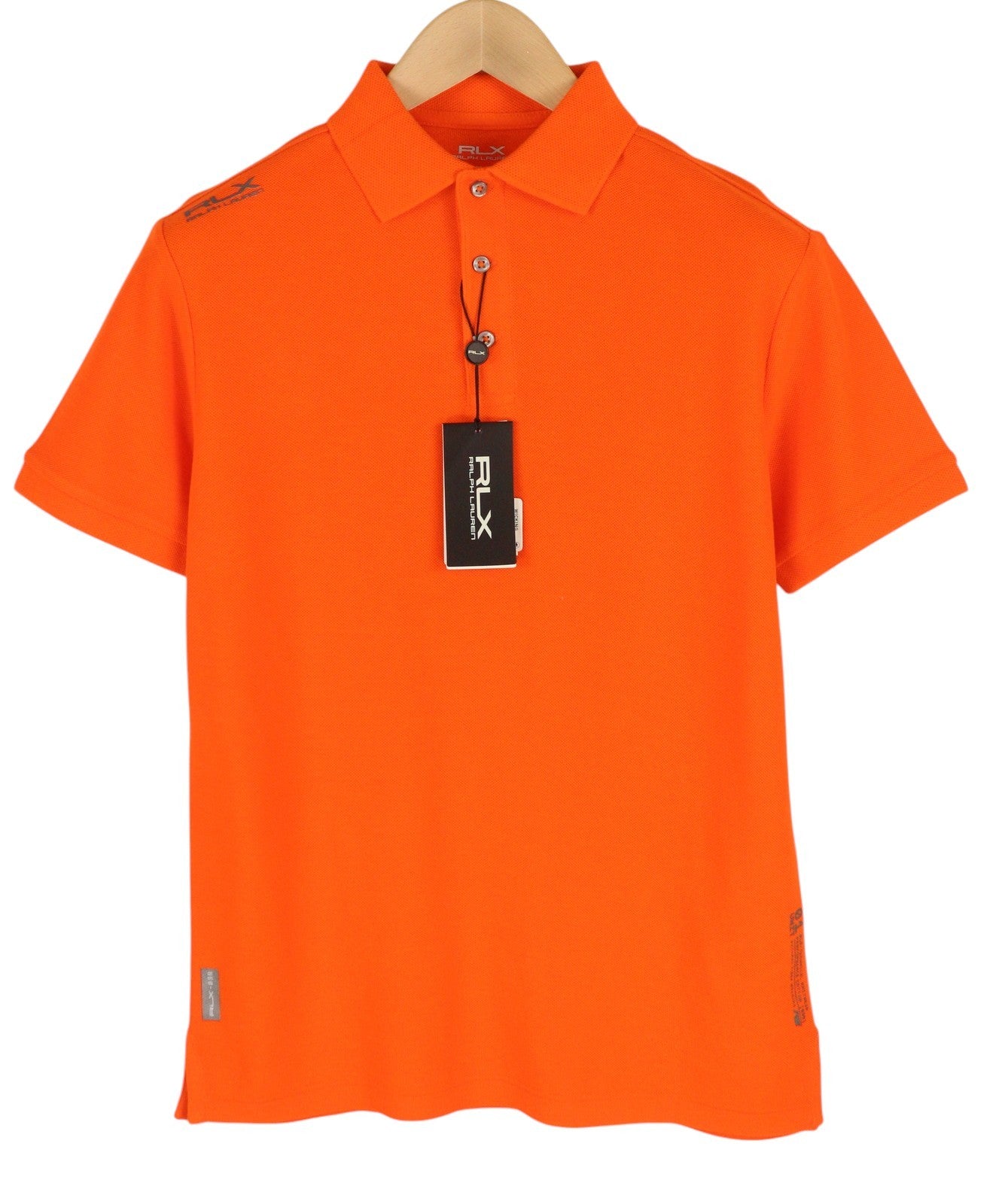 RLX RALPH LAUREN vyriški marškinėliai su oranžiniais trumpomis rankovėmis ir logotipu, RRP 212 USD 