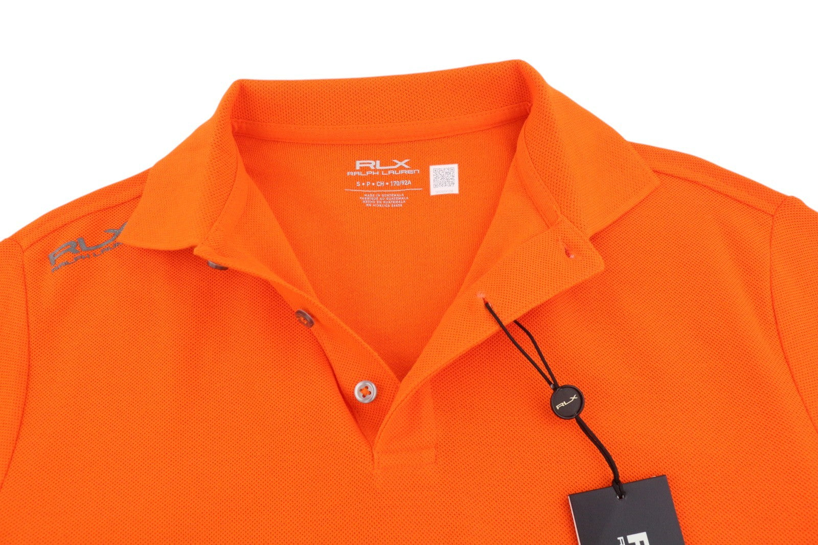 RLX RALPH LAUREN vyriški marškinėliai su oranžiniais trumpomis rankovėmis ir logotipu, RRP 212 USD 