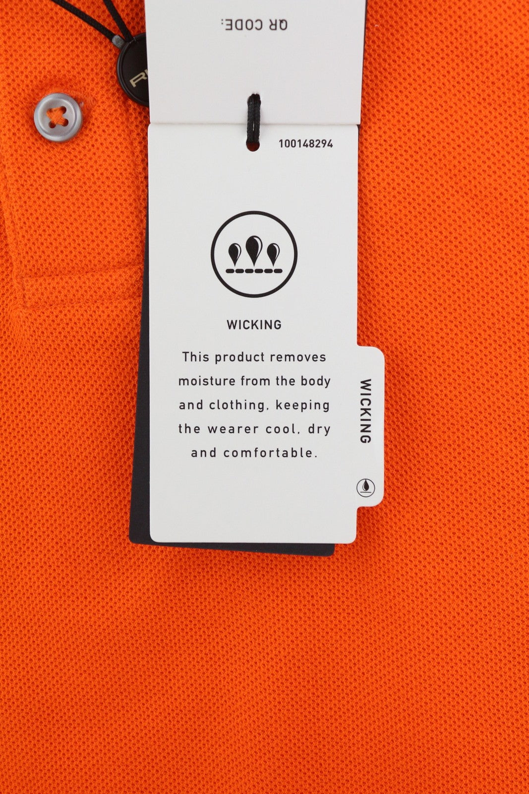 RLX RALPH LAUREN vyriški marškinėliai su oranžiniais trumpomis rankovėmis ir logotipu, RRP 212 USD 