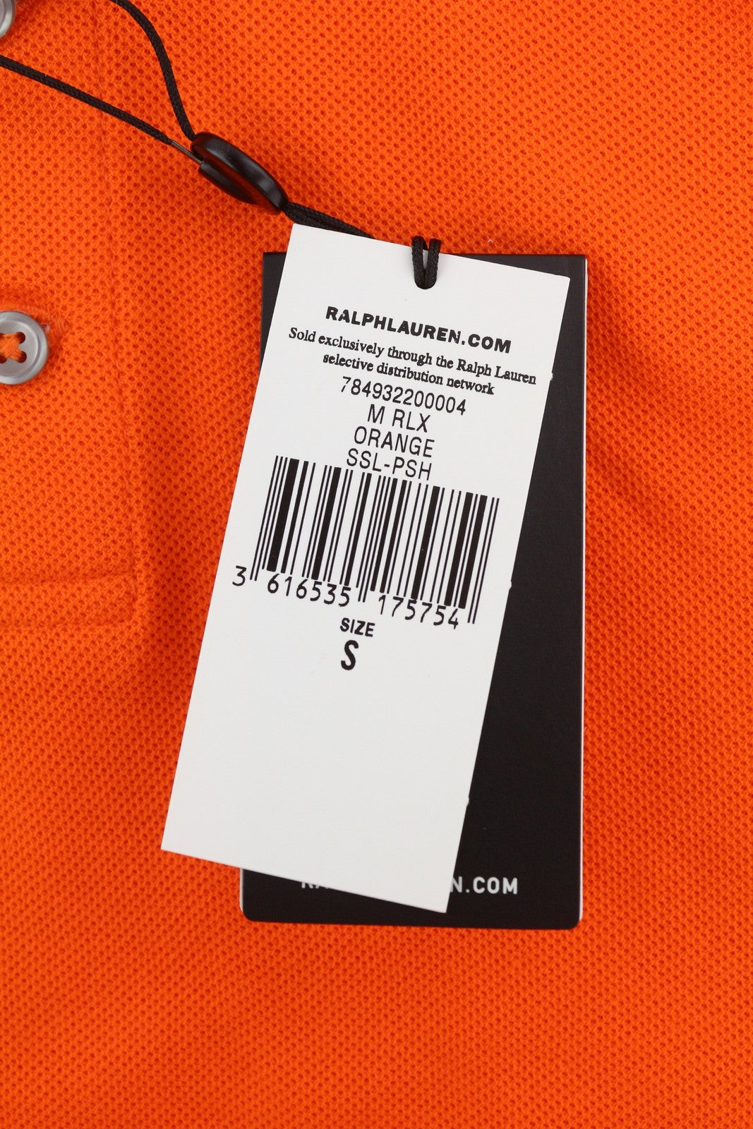 RLX RALPH LAUREN vyriški marškinėliai su oranžiniais trumpomis rankovėmis ir logotipu, RRP 212 USD 
