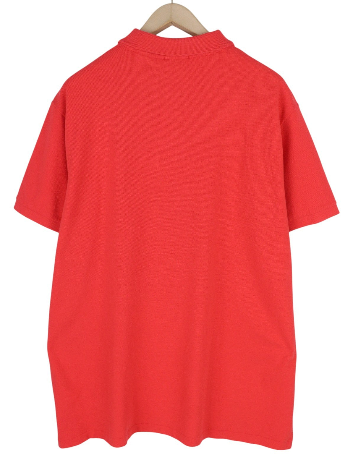 RALPH LAUREN „Custom Slim Fit“ vyriški marškinėliai, 2XL dydžio, raudoni trumpomis rankovėmis, rekomenduojama kaina – 153 USD 