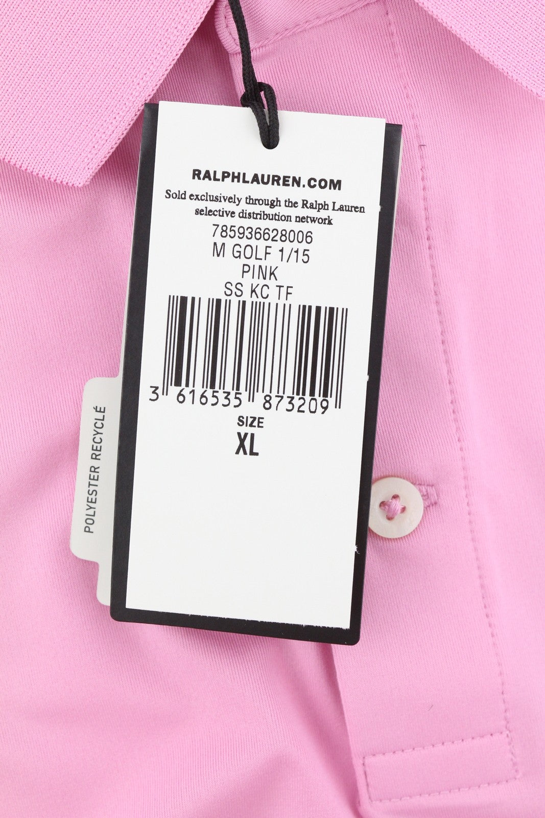 RLX RALPH LAUREN golfo vyriški marškinėliai su rožiniais, neperšlampamais trumpomis rankovėmis, polo apykakle. 