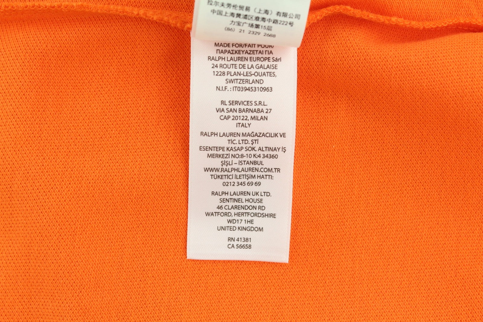 RALPH LAUREN vyriški marškinėliai su plonu kirpimu, L dydžio, oranžiniai, trumpomis rankovėmis, polo apykakle. 