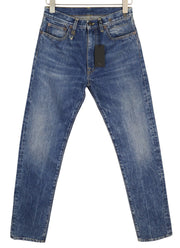 R13 Axl Slim Women Jeans 27 Zip Fly Washed Blue Kelly Tex Logo Denim Casual