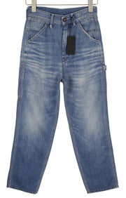 R13 Slim Work Women Jeans 27 Washed Colson Indigo High Waist Zip Fly Casual