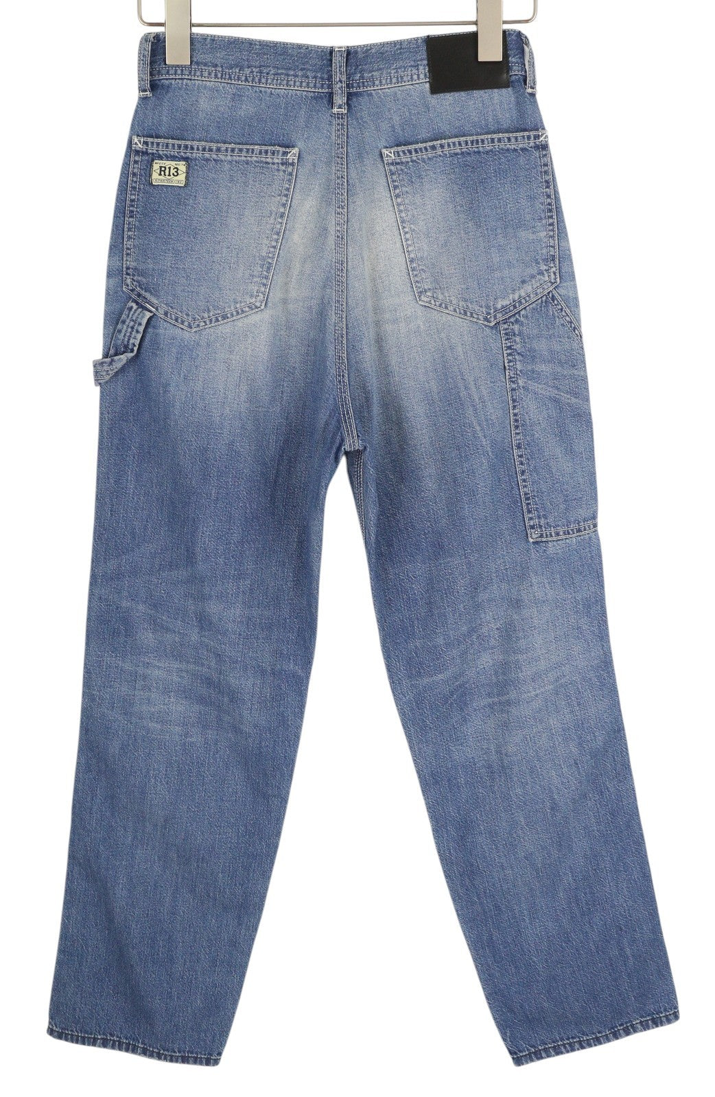 R13 Slim Work Women Jeans 27 Washed Colson Indigo High Waist Zip Fly Casual