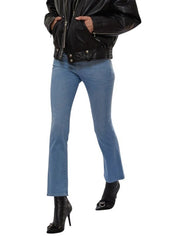 R13 Kick Women Jeans 29 Ankle Length Cropped Washed Baby Blue Stretchy RRP€695