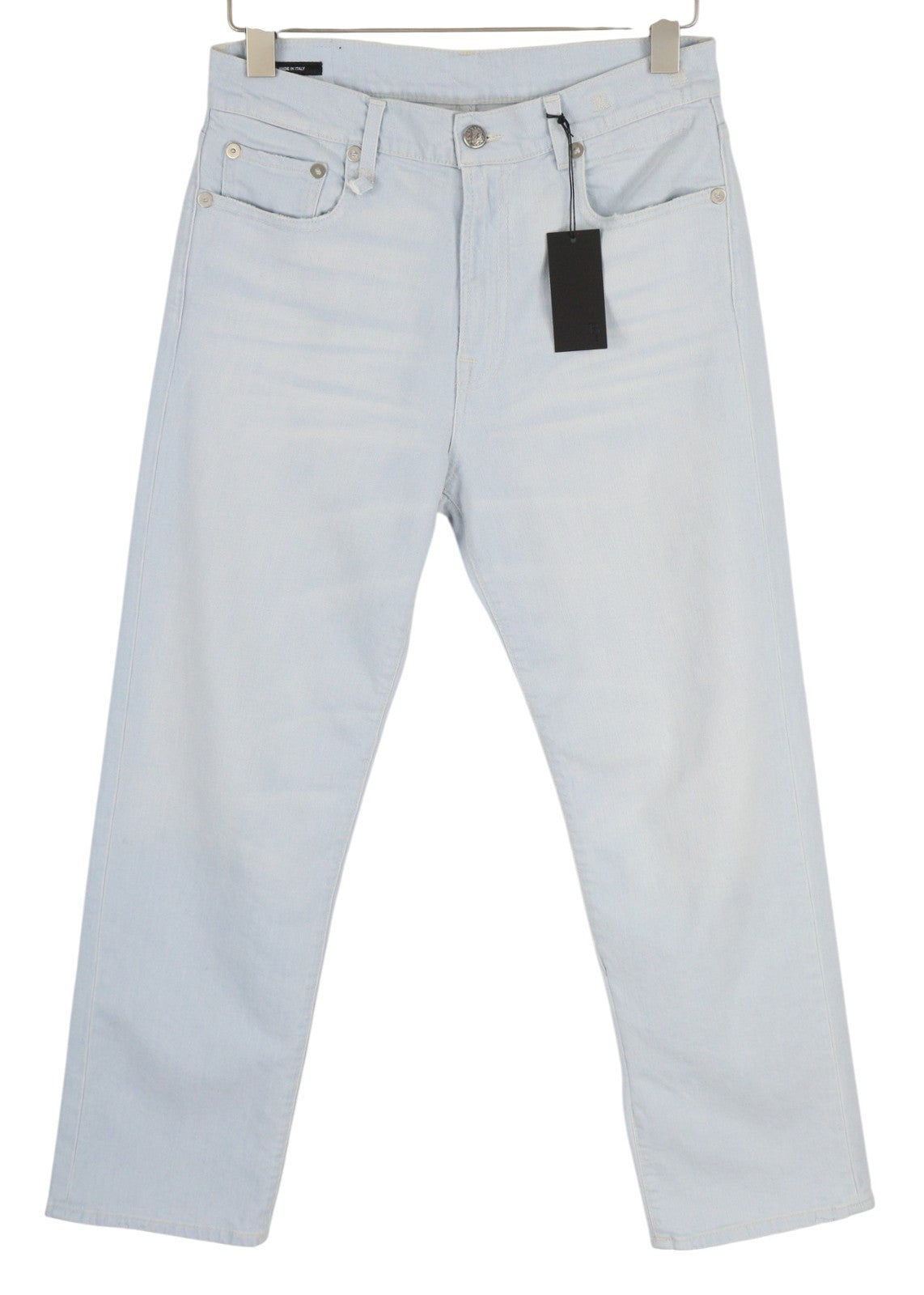 R13 Romeo Women Jeans 28 Washed Blue Stretch Ankle Length Cropped Zip Fly Denim