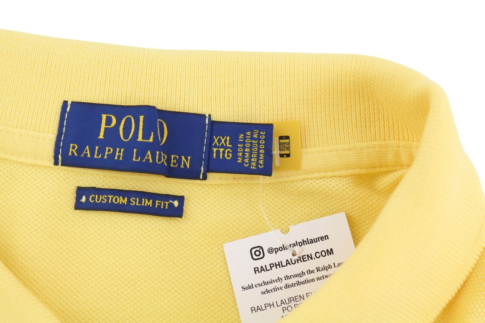 RALPH LAUREN vyriški ploni marškinėliai, 2XL dydžio, geltoni trumpomis rankovėmis, rekomenduojama kaina – 125 € 