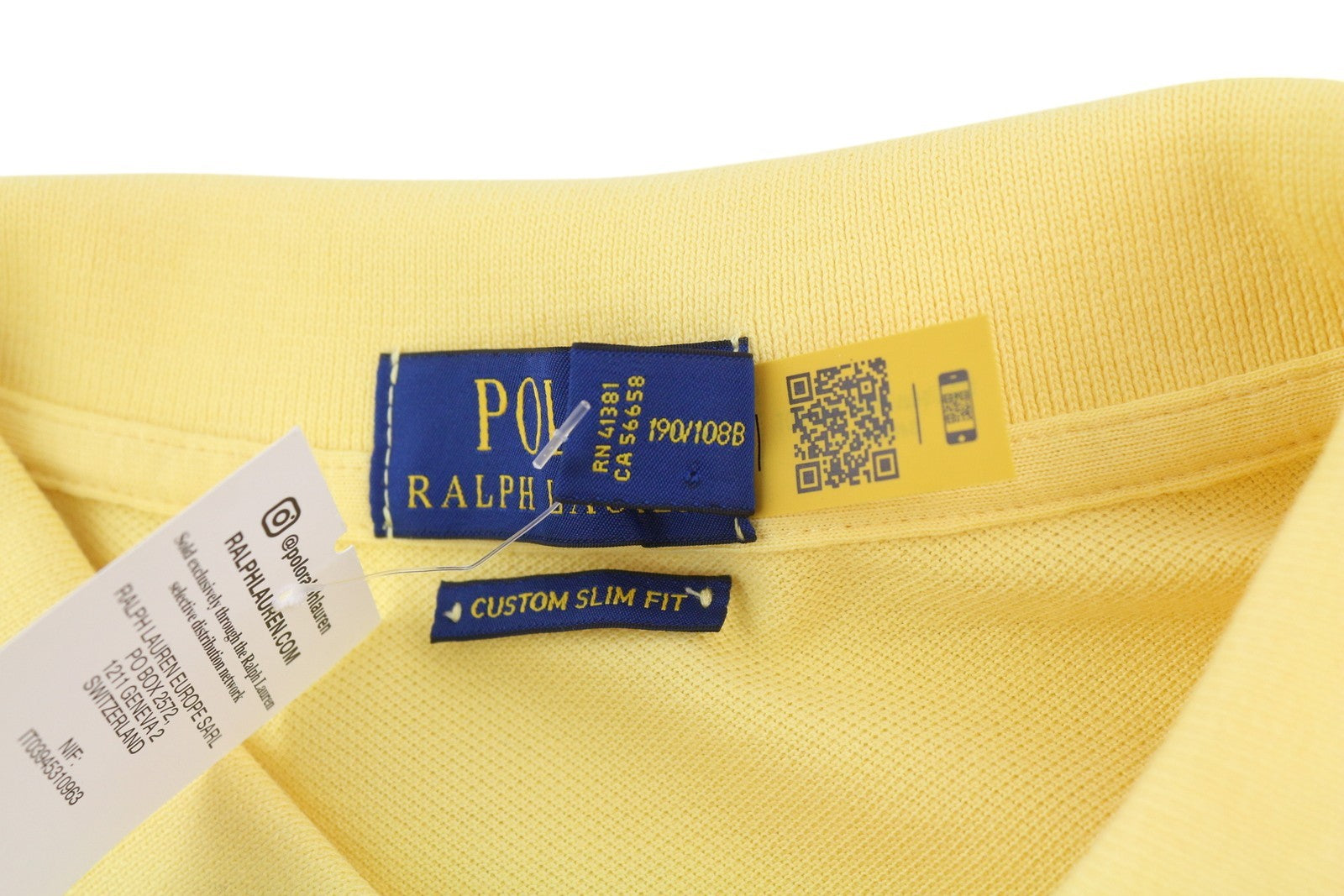 RALPH LAUREN vyriški ploni marškinėliai, 2XL dydžio, geltoni trumpomis rankovėmis, rekomenduojama kaina – 125 € 