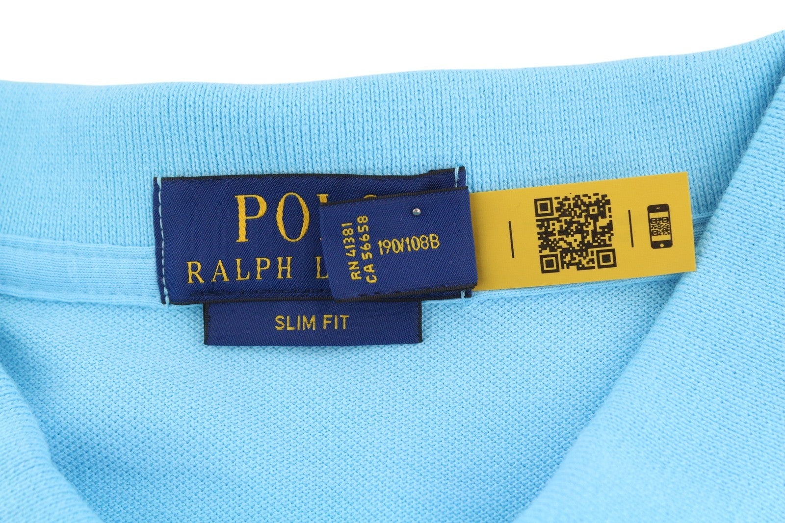 RALPH LAUREN Slim Fit vyriški marškinėliai su trumpomis rankovėmis, 2XL dydžio, mėlyni, su polo apykakle, RRP 125 € 
