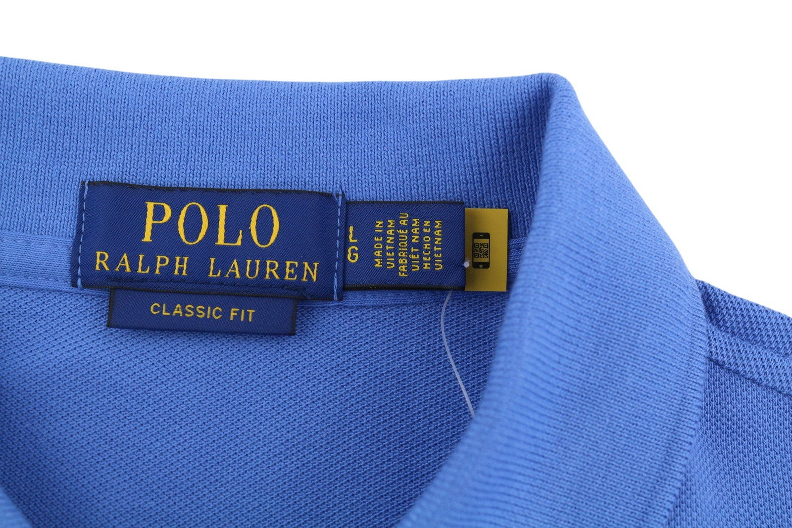 RALPH LAUREN klasikinio kirpimo vyriški marškinėliai L dydžio, mėlyni, trumpomis rankovėmis, tamprūs polo kakleliai 