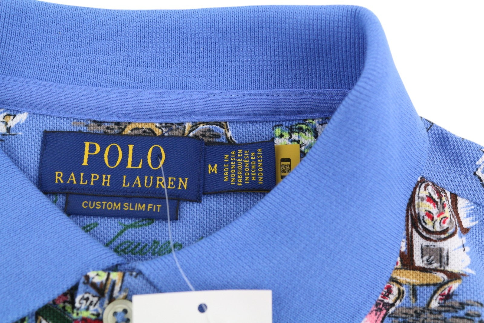 RALPH LAUREN vyriški ploni marškinėliai M su raštais, trumpomis rankovėmis, RRP 153 € 