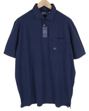 RALPH LAUREN vyriški XL dydžio mėlyni lininio mišinio trumpomis rankovėmis ir kišenėmis marškinėliai su kišenėmis. Rekomenduojama kaina – 175 €. 