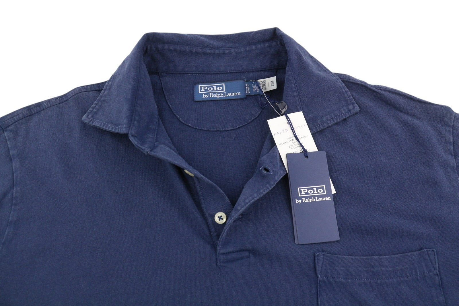 RALPH LAUREN vyriški XL dydžio mėlyni lininio mišinio trumpomis rankovėmis ir kišenėmis marškinėliai su kišenėmis. Rekomenduojama kaina – 175 €. 