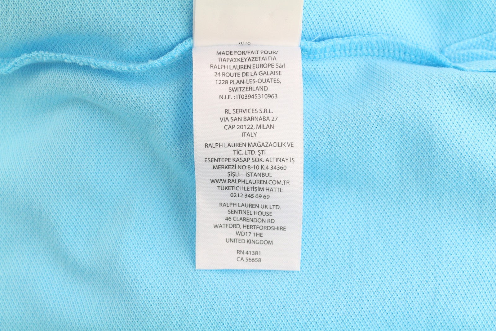 RALPH LAUREN Slim Fit vyriški marškinėliai M mėlyni trumpomis rankovėmis polo apykakle RRP 125 € 