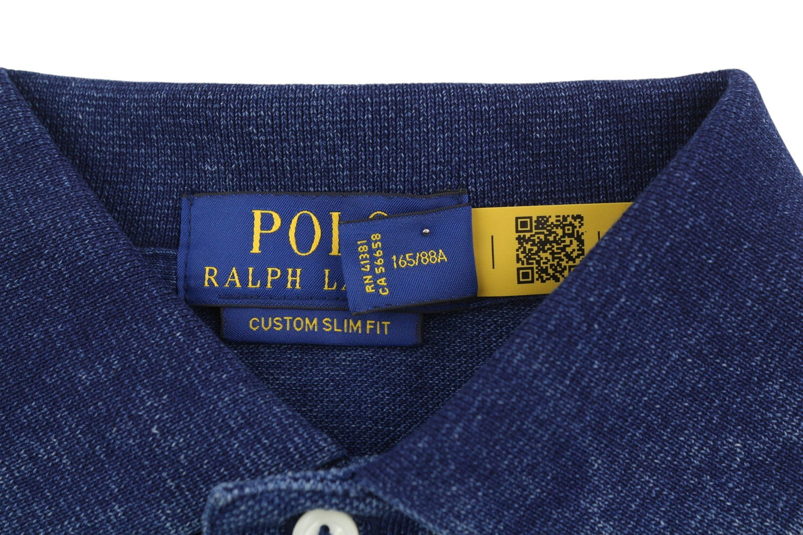 RALPH LAUREN „Custom Slim Fit“ vyriški marškinėliai XS dydžio mėlyni trumpomis rankovėmis polo marškinėliai 