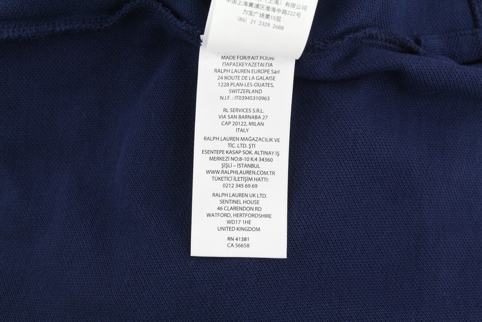 RALPH LAUREN klasikinio kirpimo vyriški marškinėliai su mėlynais trumpomis rankovėmis ir siuvinėtu logotipu 