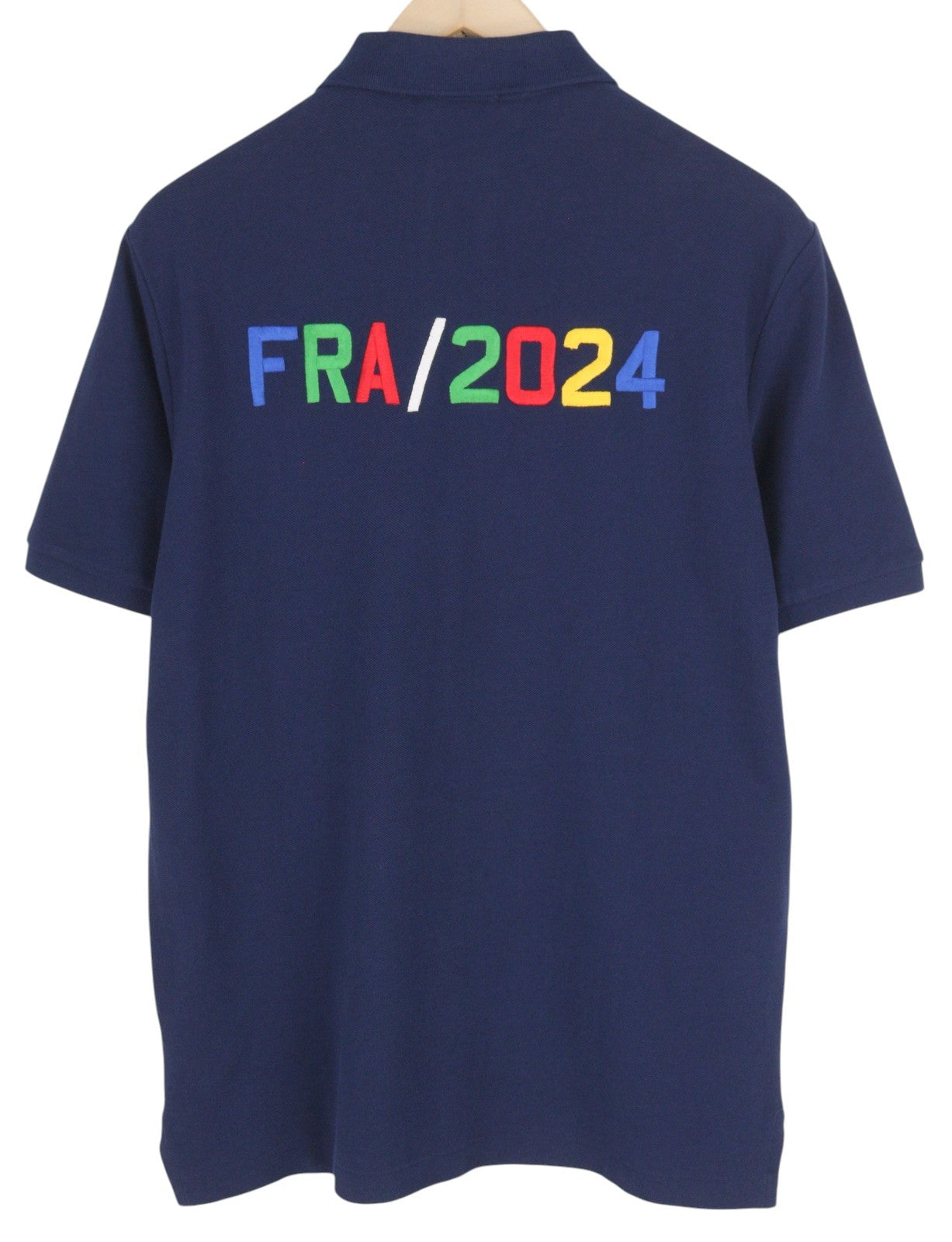 RALPH LAUREN klasikinio kirpimo vyriški marškinėliai su mėlynais trumpomis rankovėmis ir siuvinėtu logotipu 