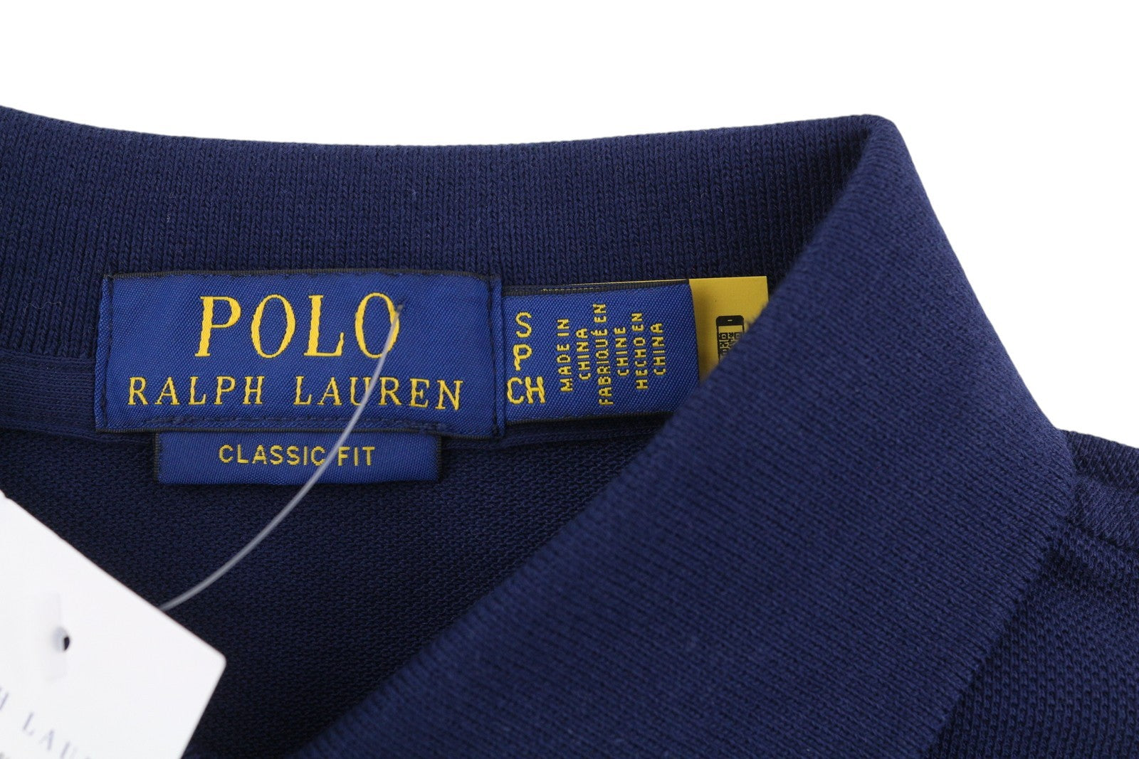 RALPH LAUREN klasikinio kirpimo vyriški marškinėliai su mėlynais trumpomis rankovėmis ir siuvinėtu logotipu 