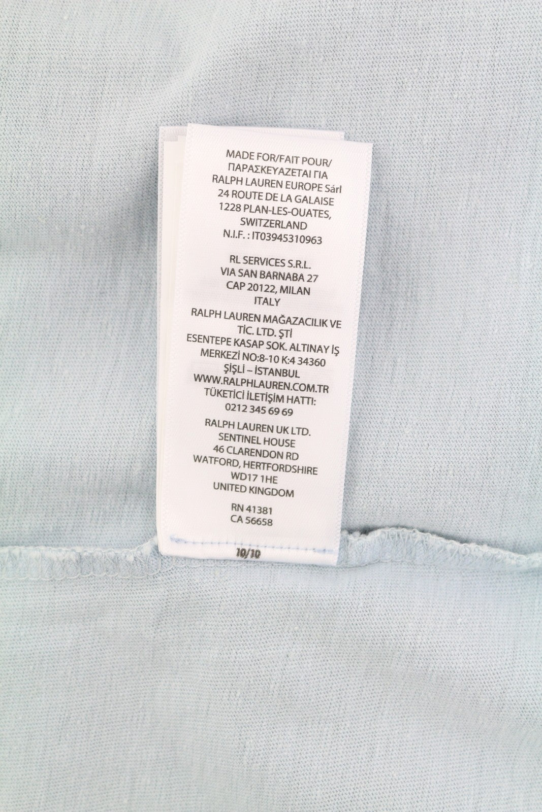 RALPH LAUREN vyriški XL dydžio mėlyni lininio mišinio trumpomis rankovėmis polo marškinėliai su logotipu, rekomenduojama kaina – 169 € 