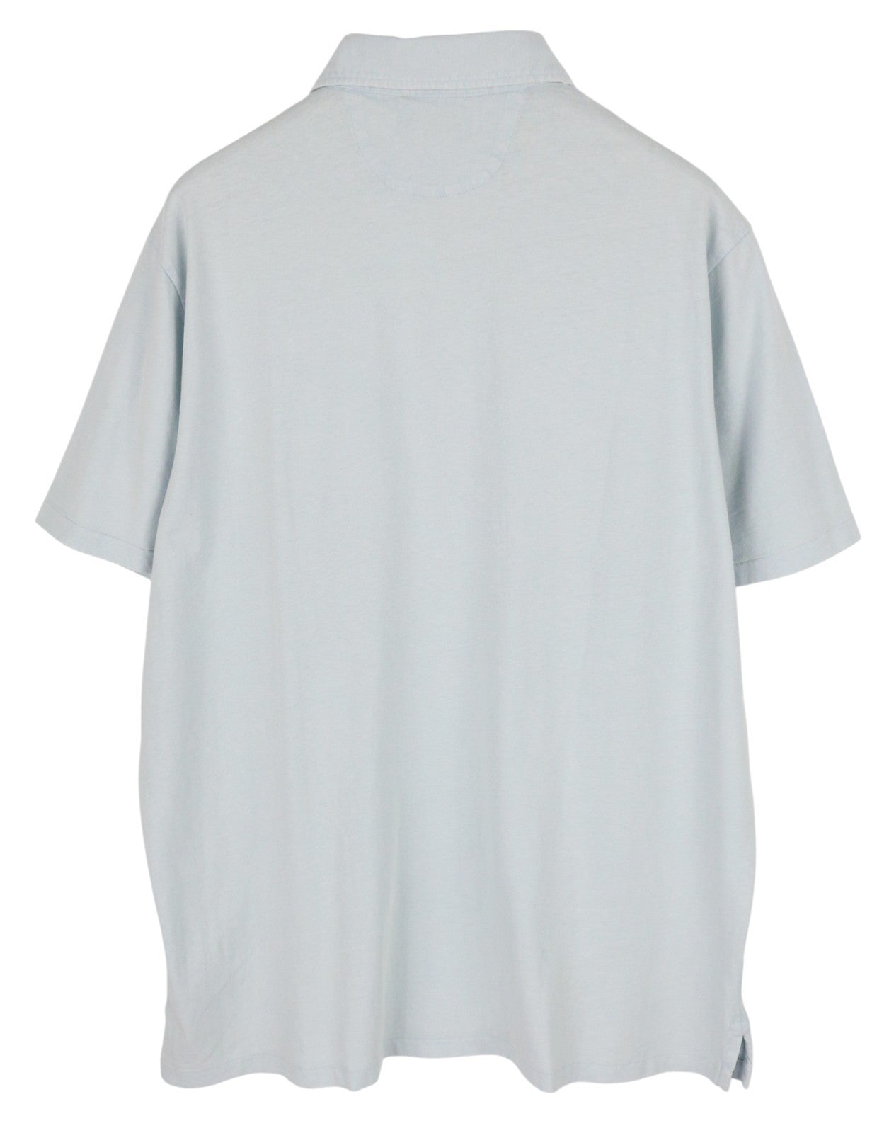 RALPH LAUREN vyriški XL dydžio mėlyni lininio mišinio trumpomis rankovėmis polo marškinėliai su logotipu, rekomenduojama kaina – 169 € 