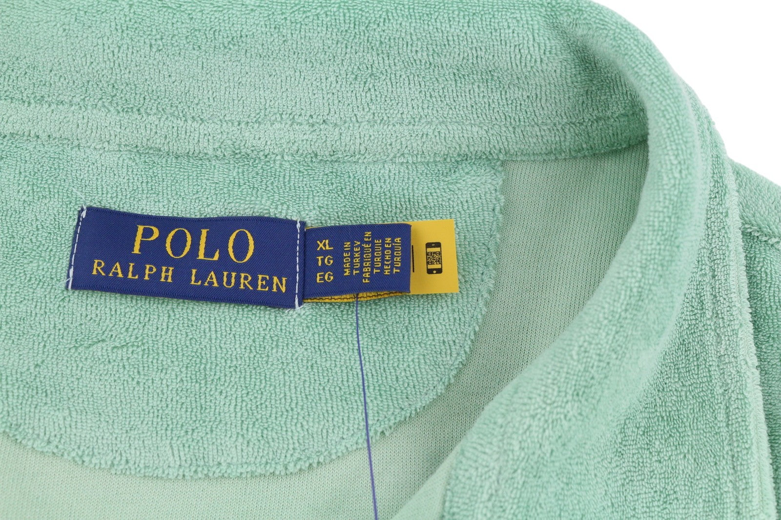 RALPH LAUREN vyriški XL dydžio žali flisiniai polo marškinėliai trumpomis rankovėmis su užlopytomis kišenėmis, rekomenduojama kaina – 159 € 