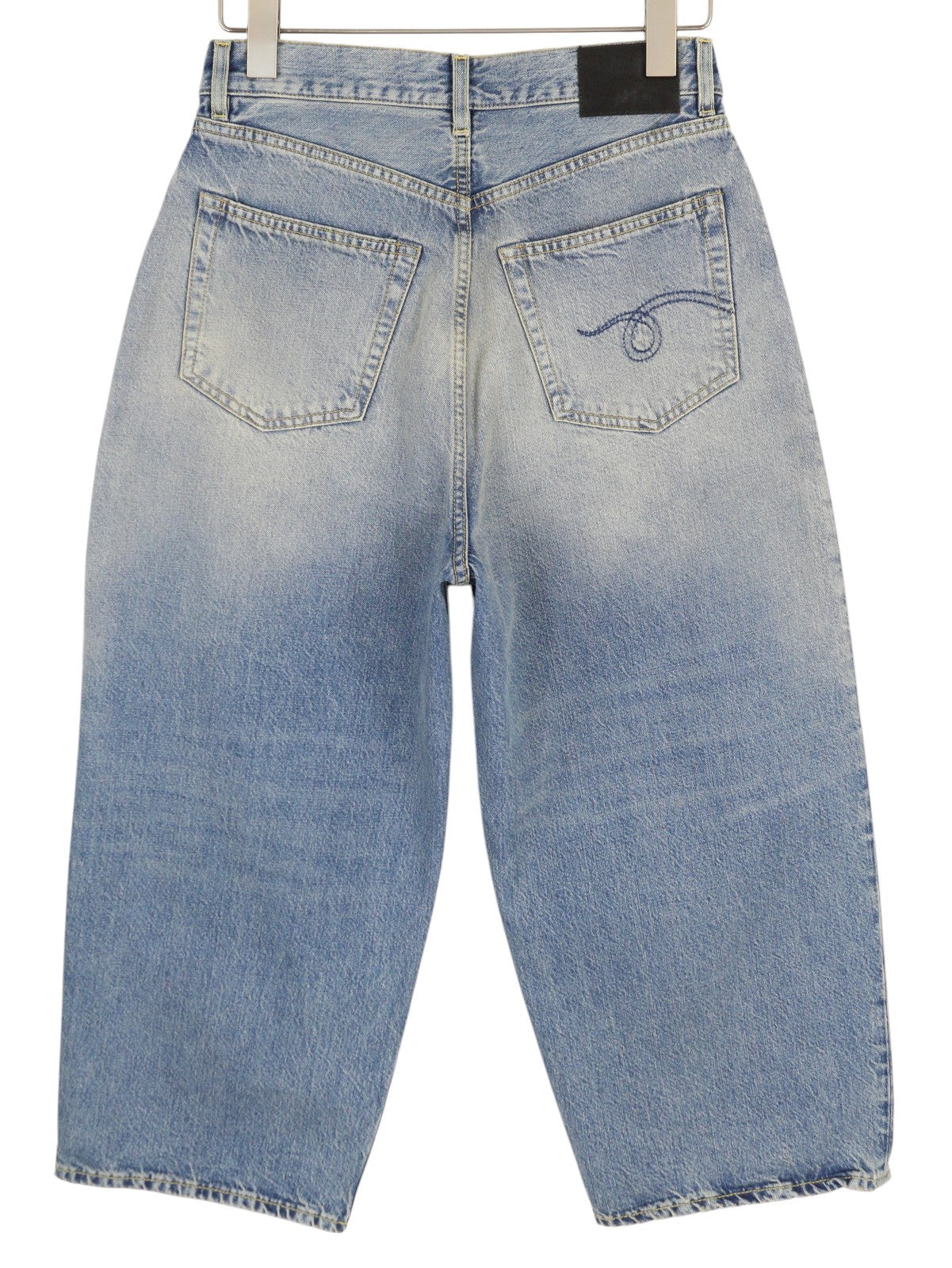 R13 trumpi Wixdeleg moteriški džinsai 25 laisvi tiesūs iki kulkšnių skalbti RRP 795 € 