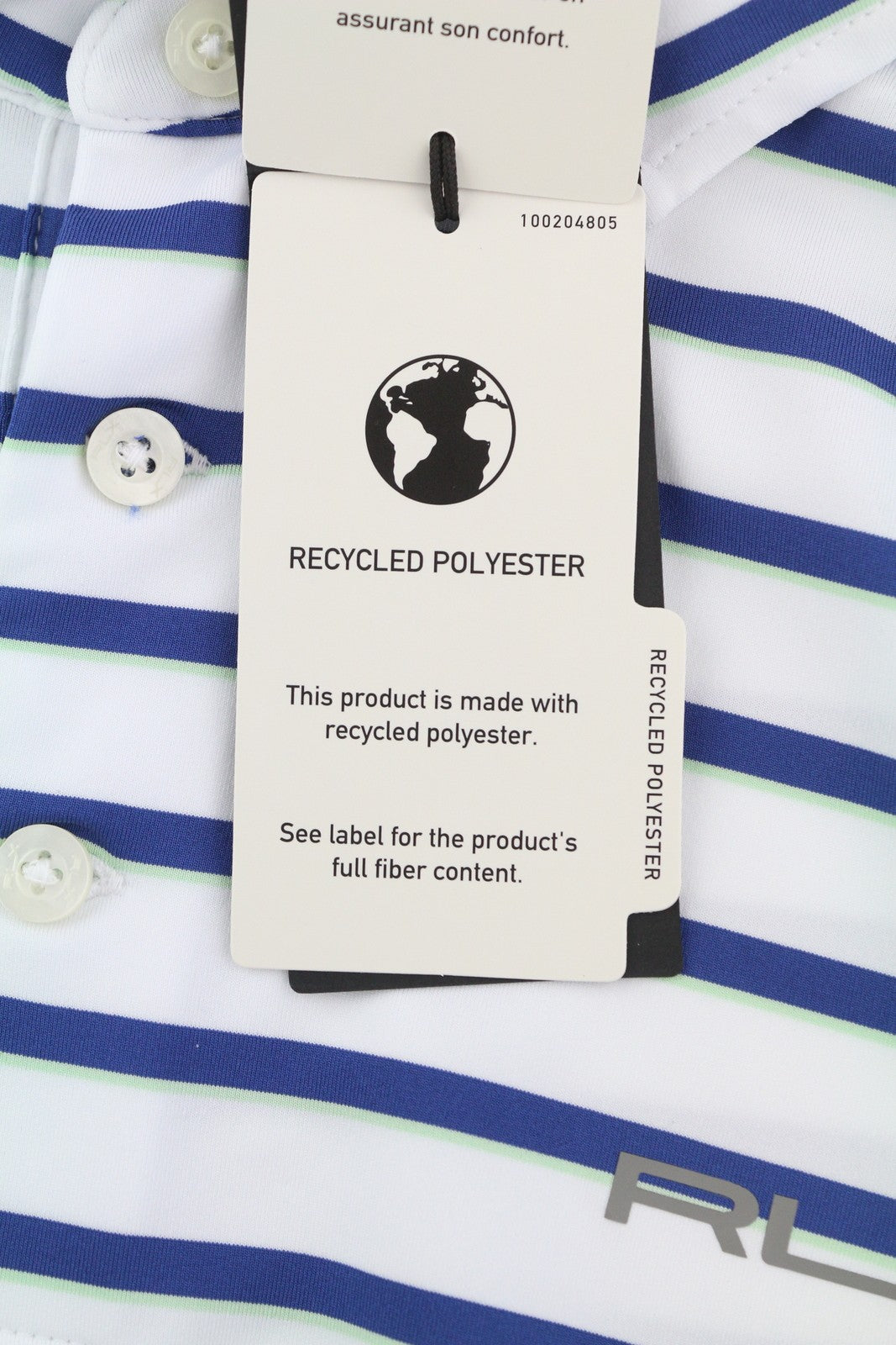 RLX RALPH LAUREN golfo vyriški marškinėliai XL dydžio, balti dryžuoti, trumpomis rankovėmis, su gobtuvu. 