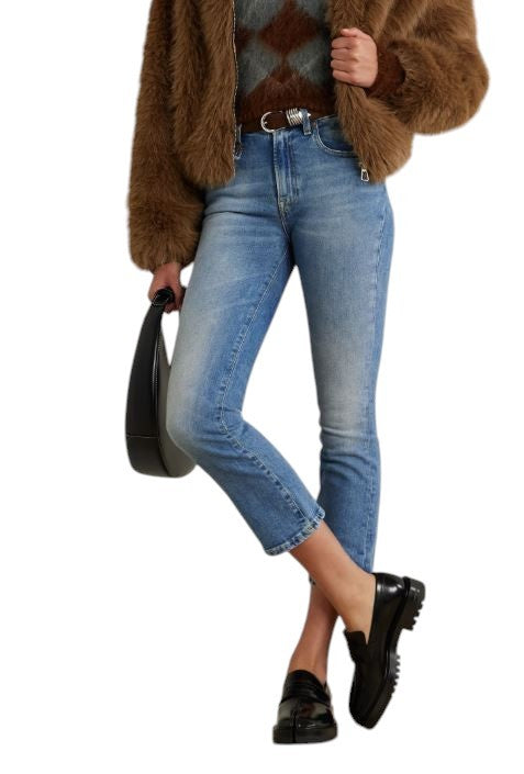 R13 Kick moteriški džinsai, 25, laisvo kirpimo, iki kulkšnių, Jasper, tamprūs, skalbti. RRP 695 € 