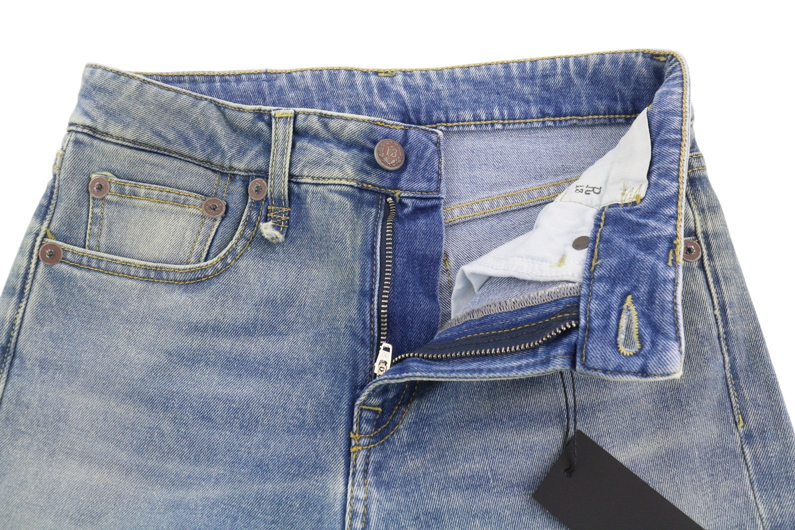 R13 Kick moteriški džinsai, 25, laisvo kirpimo, iki kulkšnių, Jasper, tamprūs, skalbti. RRP 695 € 