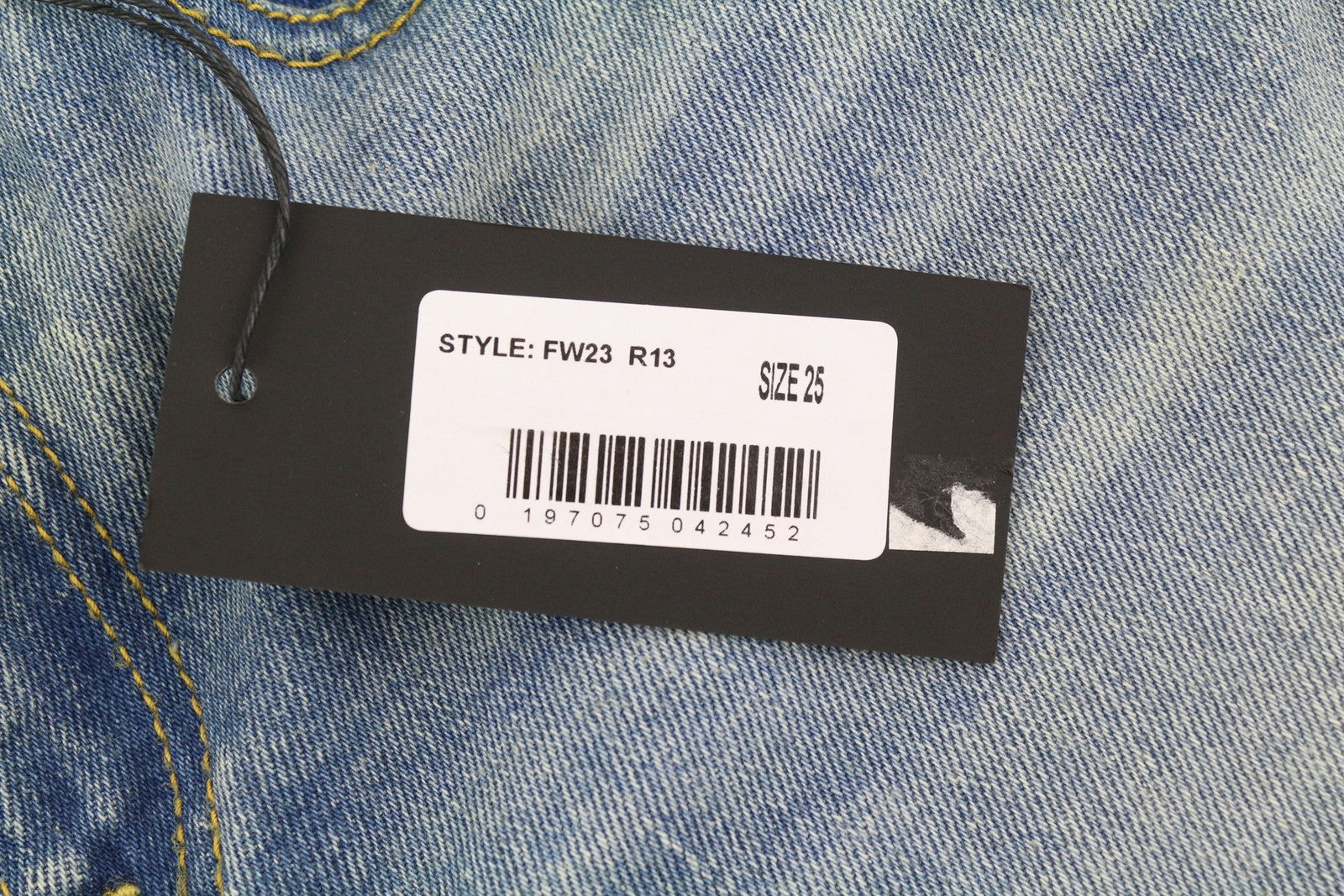 R13 Kick moteriški džinsai, 25, laisvo kirpimo, iki kulkšnių, Jasper, tamprūs, skalbti. RRP 695 € 