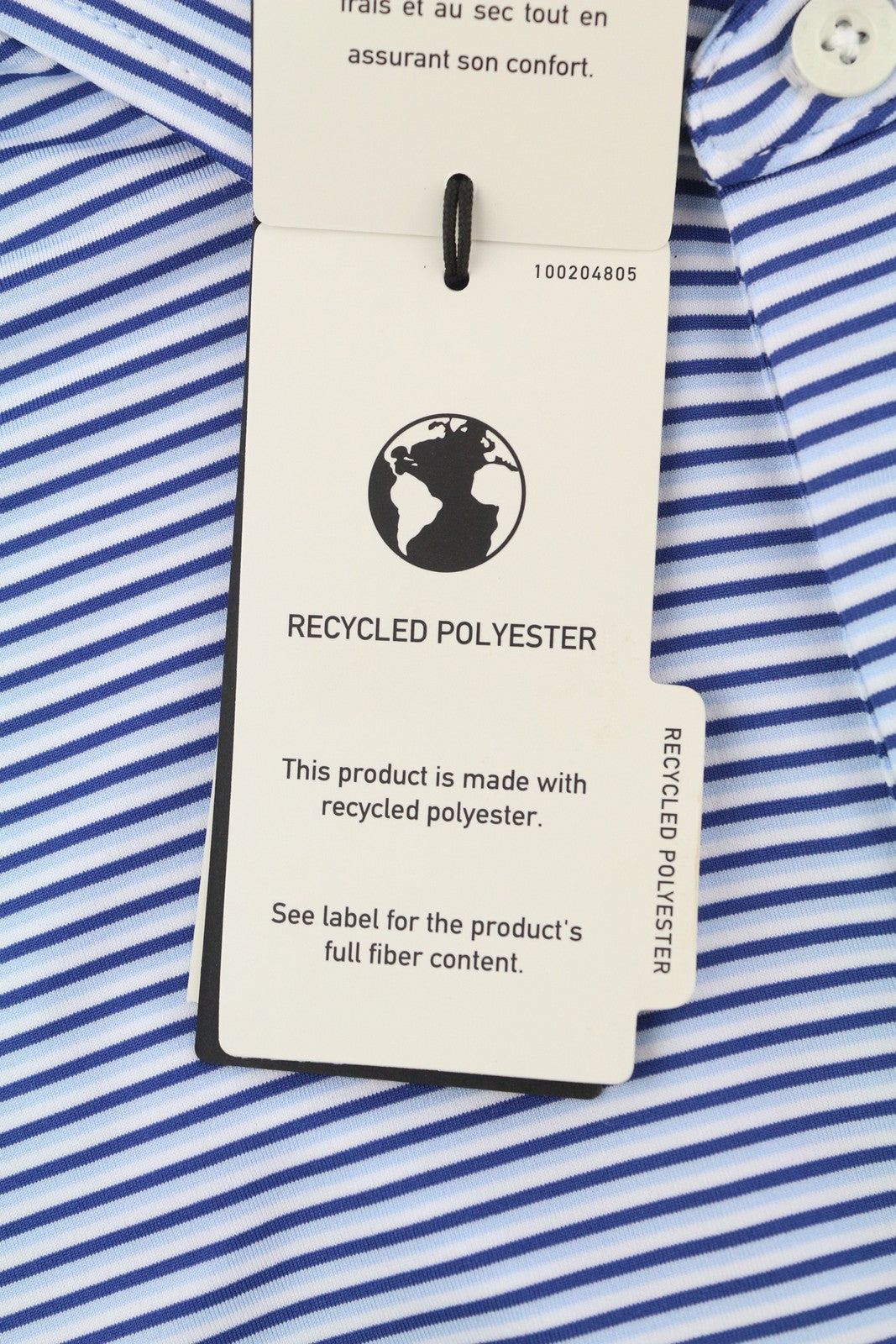 RLX RALPH LAUREN golfo vyriški marškinėliai su mėlynais dryžuotais ir trumpomis rankovėmis bei polo kaklu, 2XL dydžio. 