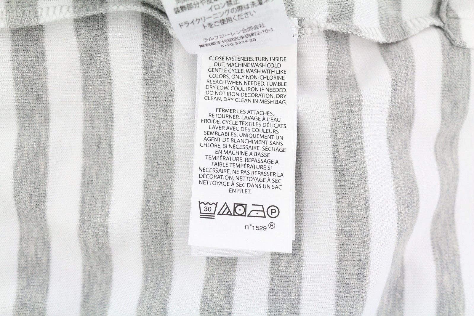 RALPH LAUREN klasikinio kirpimo vyriški marškinėliai su ilgomis rankovėmis ir polo apykakle, dryžuotu logotipu. 