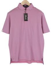 RLX RALPH LAUREN golfo vyriški marškinėliai M dryžuoti trumpomis rankovėmis polo apykakle su gobtuvu 