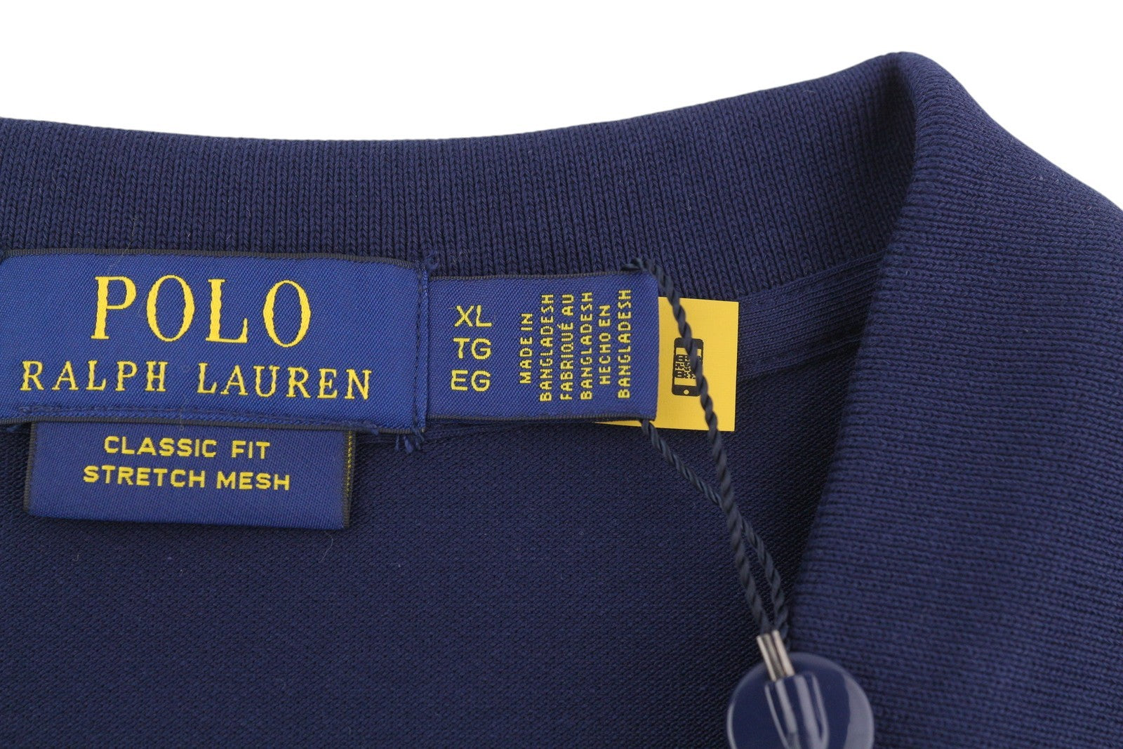 RALPH LAUREN klasikinio kirpimo vyriški marškinėliai XL dydžio, trumpomis rankovėmis, tamprūs, tinkliniai polo marškinėliai, rekomenduojama kaina – 130 € 