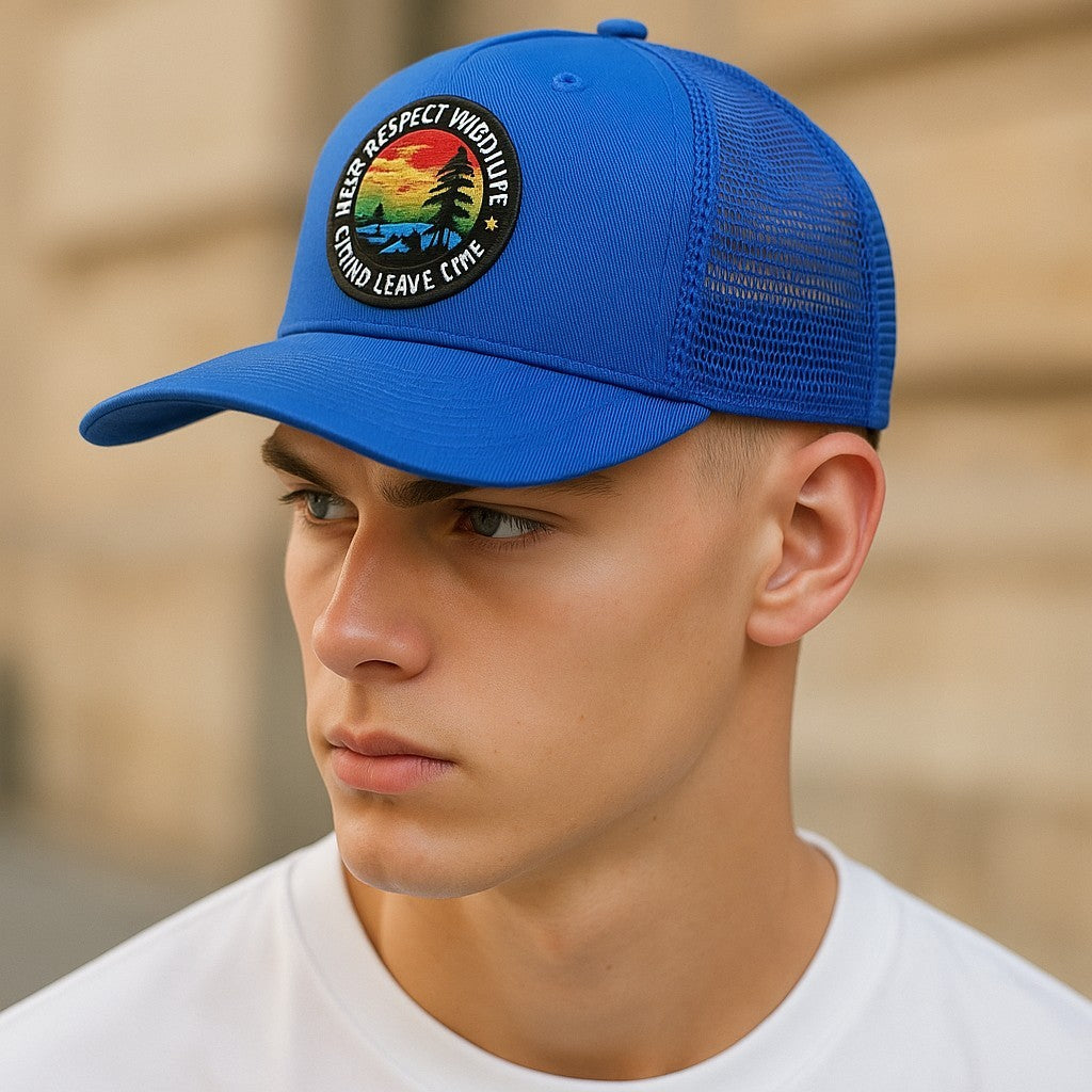 RALPH LAUREN „High Crown“ vyriška kepurė su mėlyna „Twill Trucker“ atspaudu ir užsegama rankena, rekomenduojama kaina – 69 € 