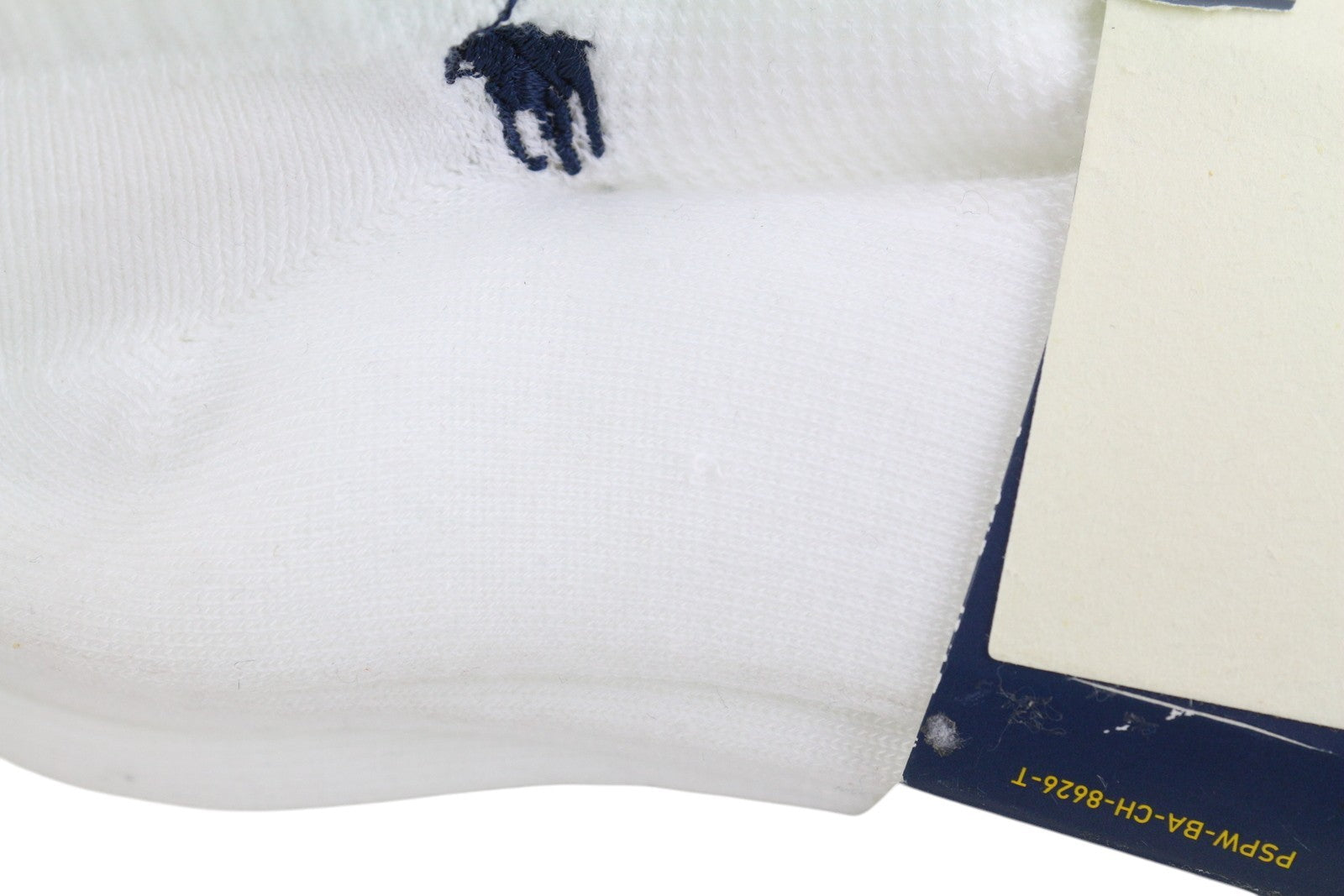 RALPH LAUREN vyriškos kojinės OS baltos siuvinėto logotipo žemos iškirptės unisex 6 poros 