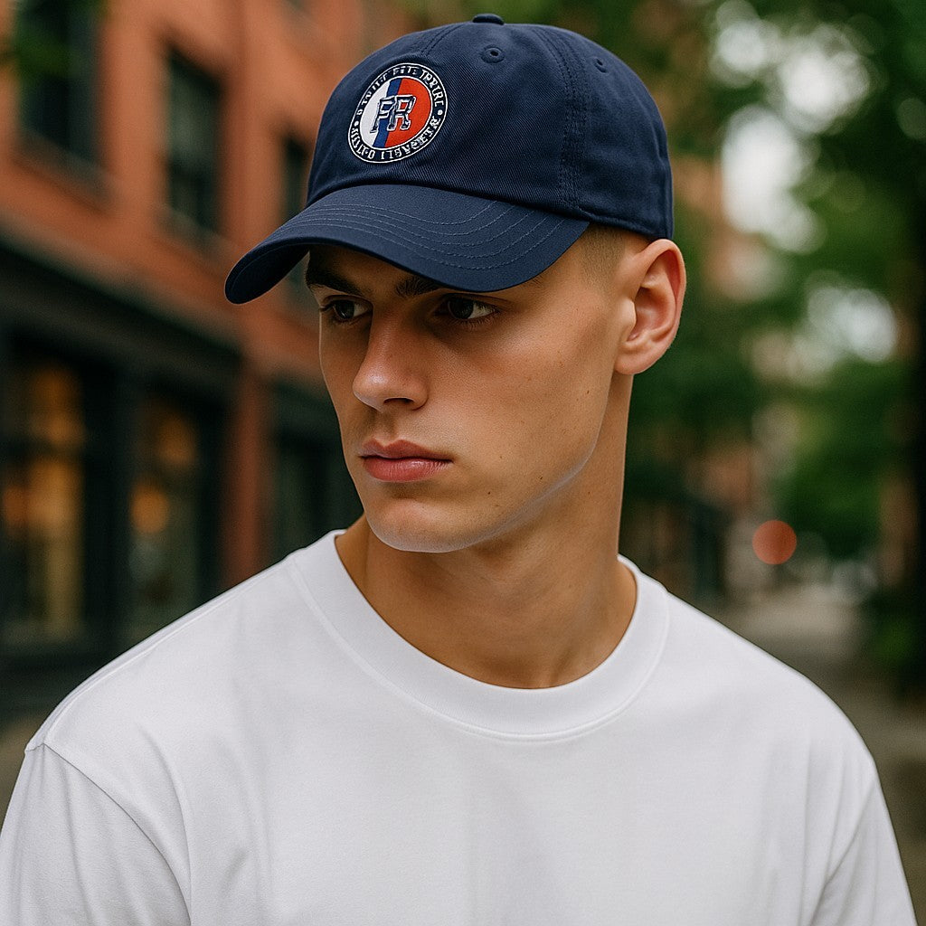 RALPH LAUREN vyrų kepuraitė 59 CM tamsiai mėlyna FRA PRFC logotipas beisbolas 90 RRP 