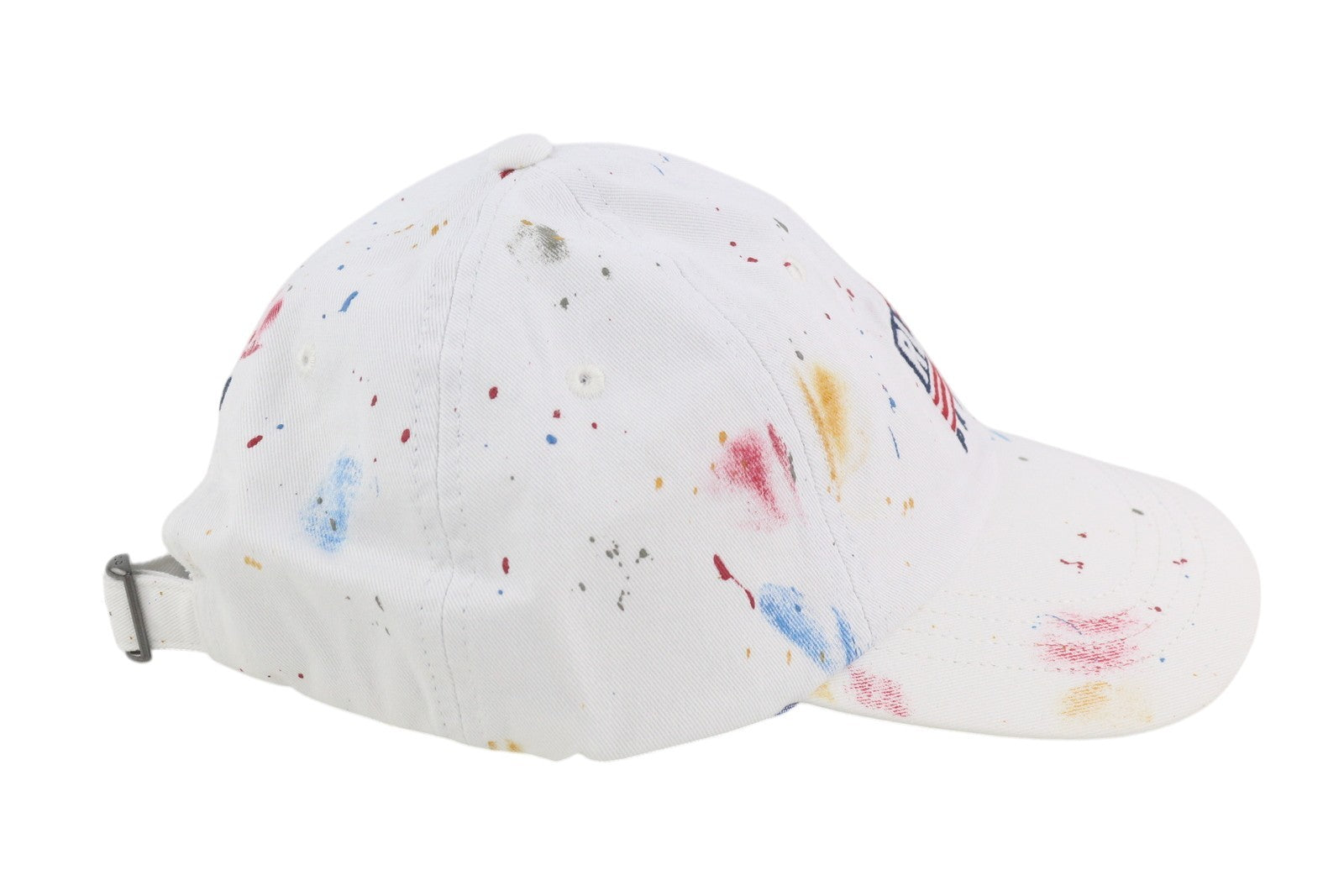 RALPH LAUREN Men Cap 59 CM White Paint Colourful Sport Baseball RRP€139