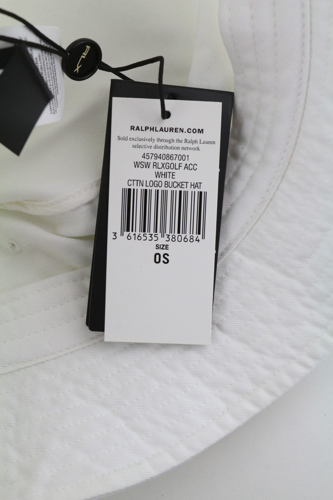 RLX RALPH LAUREN golfo moteriška kepurė 57 CM balta unisex skrybėlė su užsegimu ir logotipu laisvalaikiui 