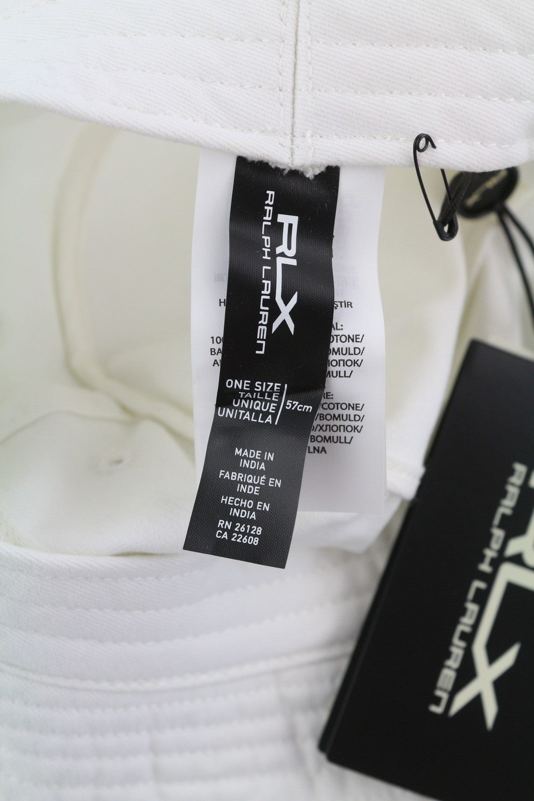 RLX RALPH LAUREN golfo moteriška kepurė 57 CM balta unisex skrybėlė su užsegimu ir logotipu laisvalaikiui 