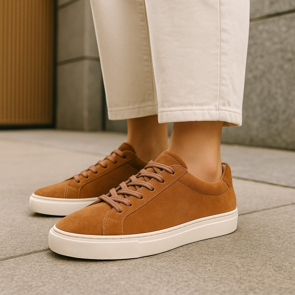 RALPH LAUREN Jermain LUX-SK-LTL vyriški sportbačiai, EU41, odiniai sportbačiai, rekomenduojama kaina – 229 € 