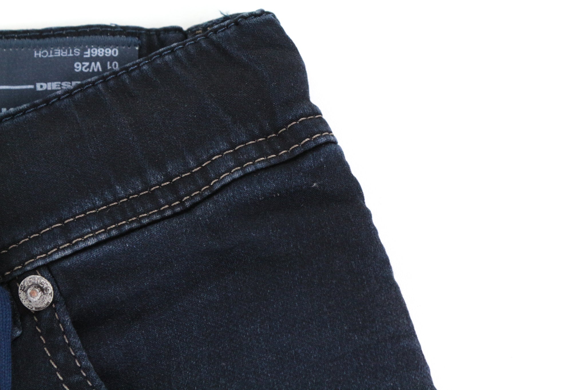 DIESEL Krooley-Ne 0686F vyriški W26 siaurėjantys Jogg sportiniai tamprūs berniukiški džinsai 