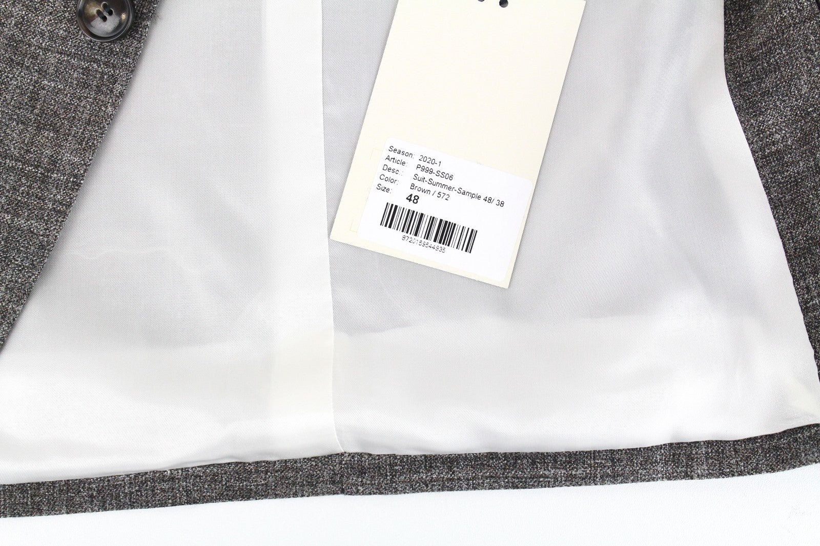 SUITSUPPLY Havana Patch Men's UK38R Wool Silk Linen Brown 2 Piece Lined Suit