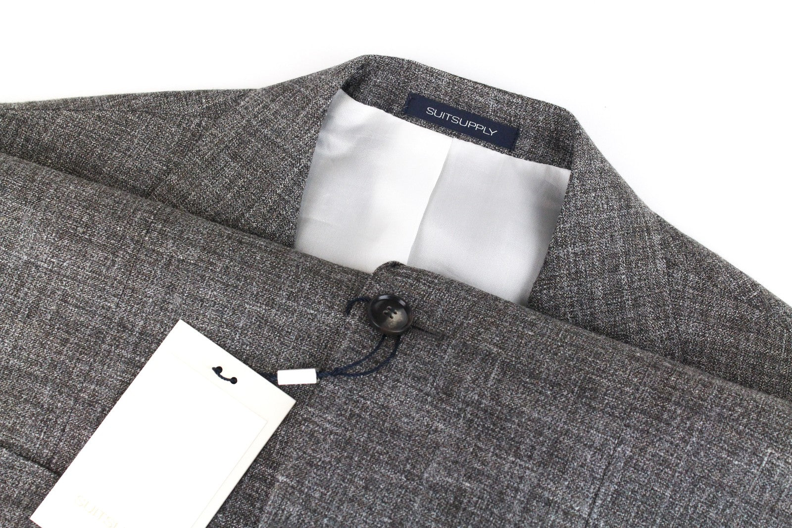 SUITSUPPLY Havana Patch Men's UK38R Wool Silk Linen Brown 2 Piece Lined Suit